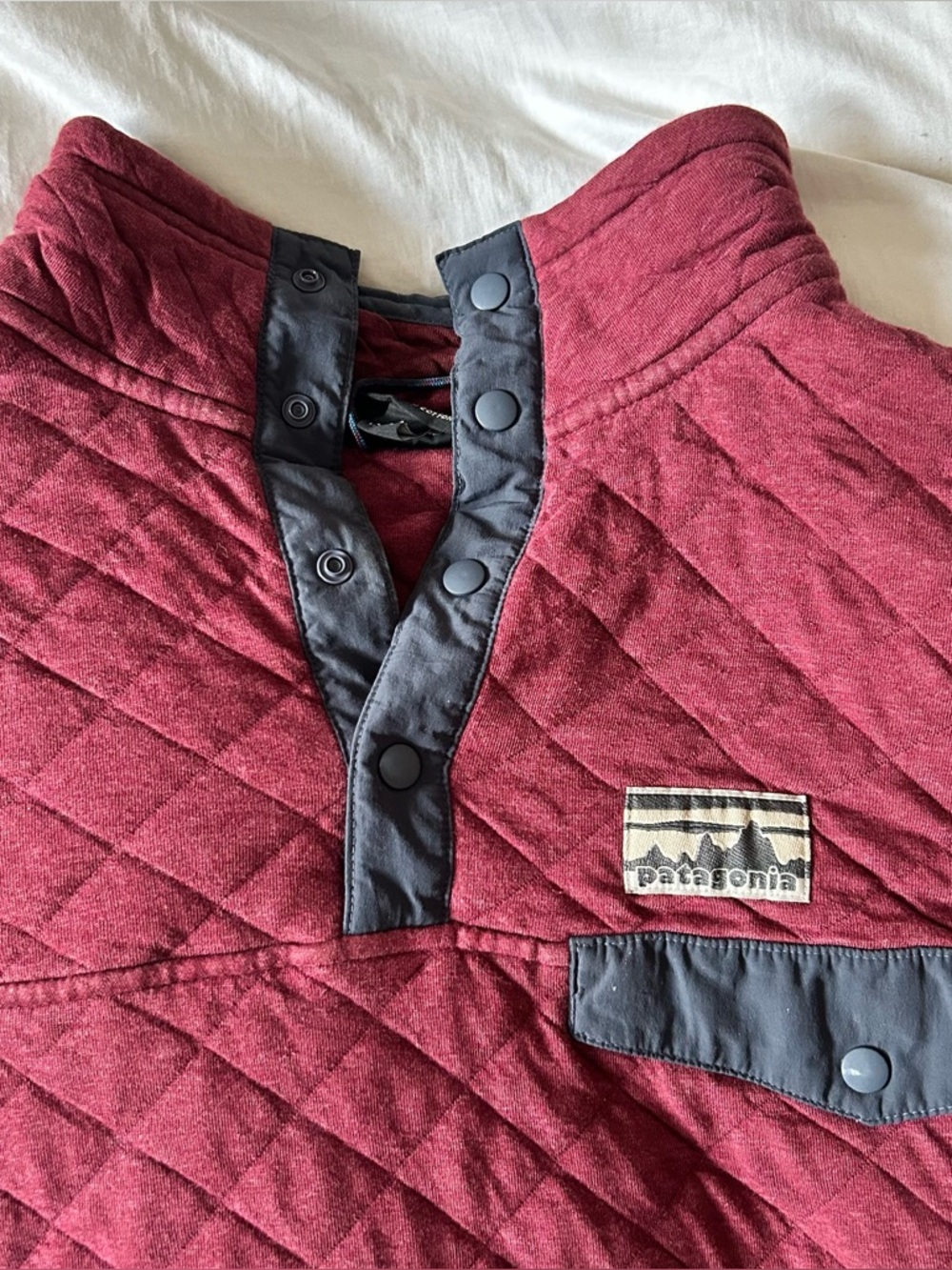 Patagonia Organic Cotton Quilted Pullover - M - Soft